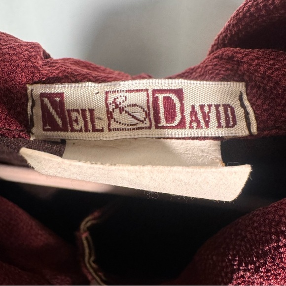 Vintage Neil & David Brown Mixed Fabric Jacket with Velvet Trim - Picture 8 of 9